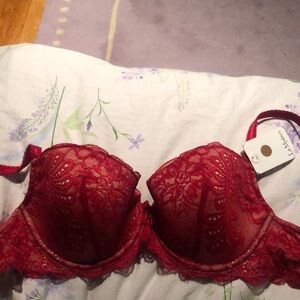 LeMysere woman sexy lace red bra